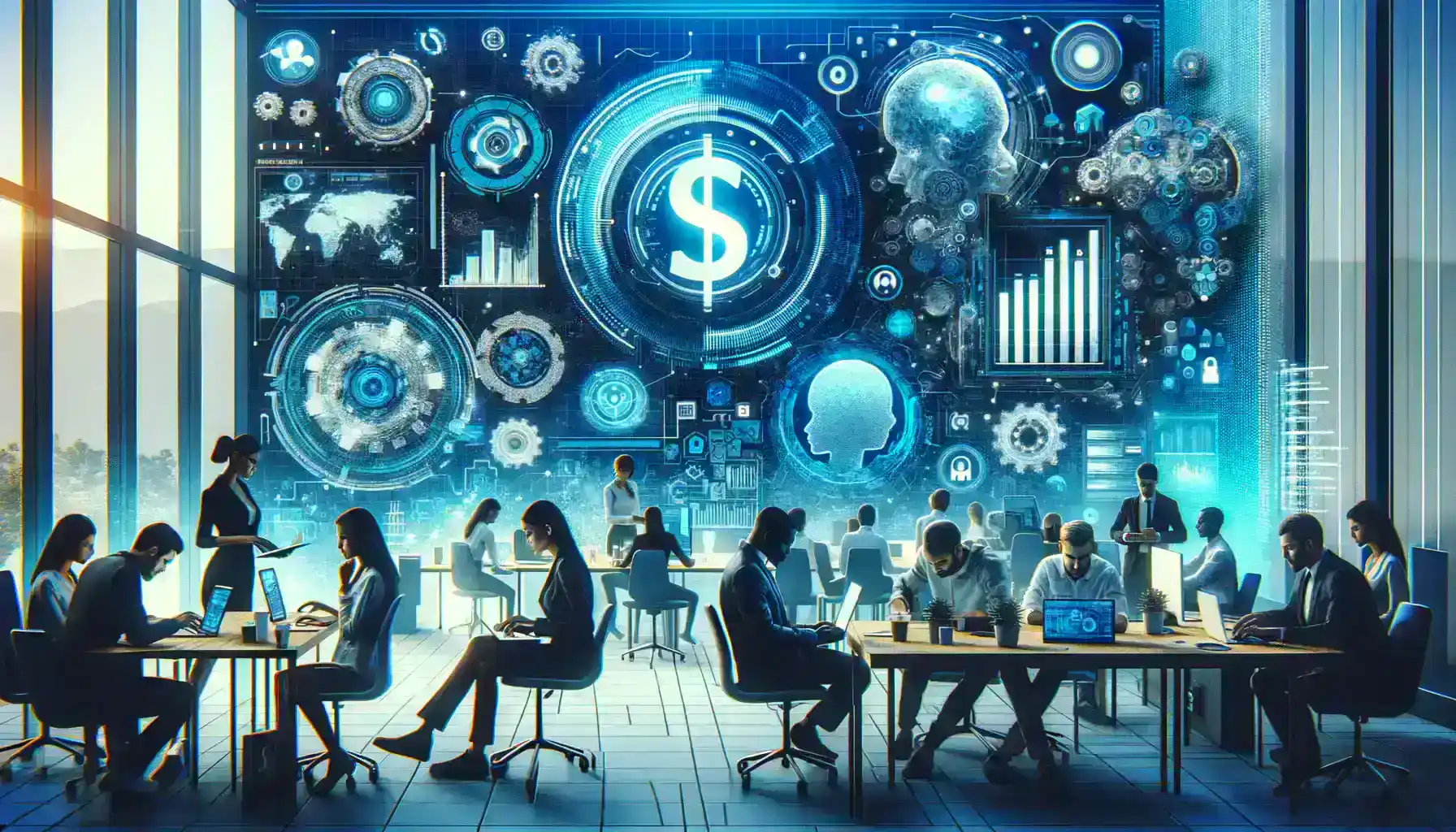 Executives discussing AI investment strategies post Menlo Ventures' $1.35B raise, navigating startup growth.