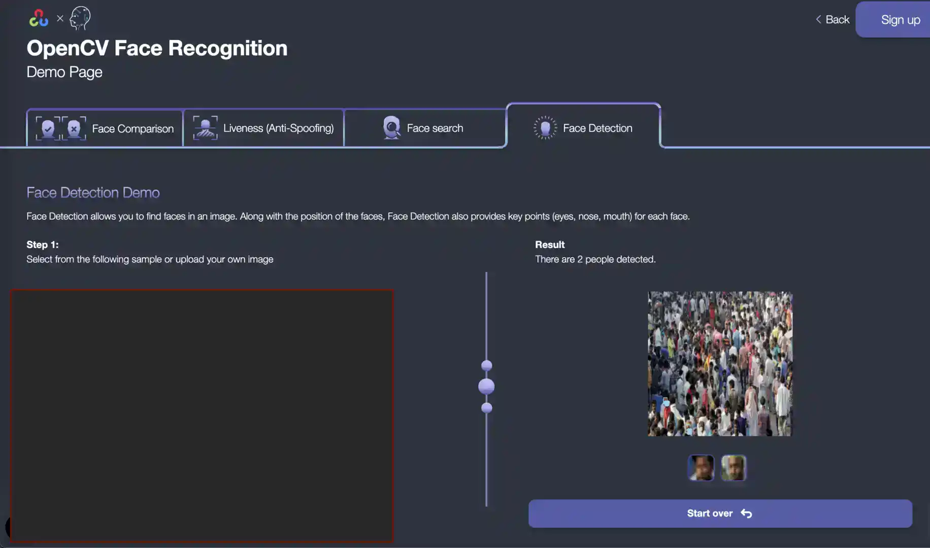 AI-Powered Face detection
