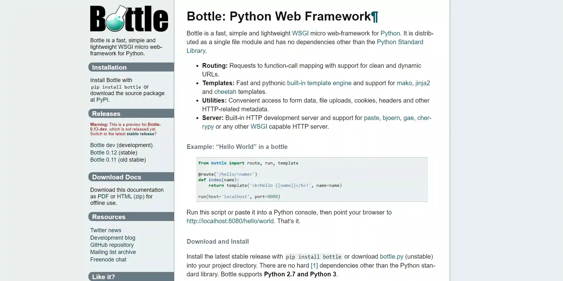 Python Framework