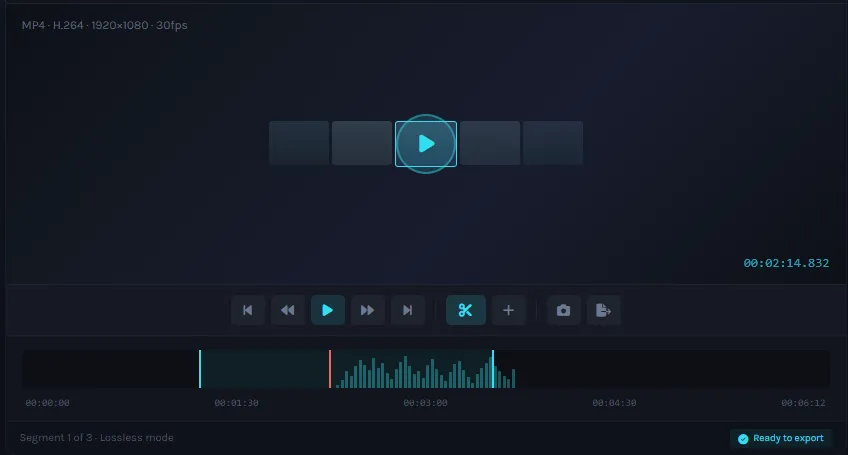 Open Source Video Editing Software no 5. LosslessCut: Best for Fast Video Trimming and Cutting