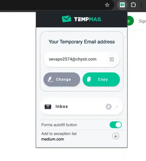 temp-mail-extension