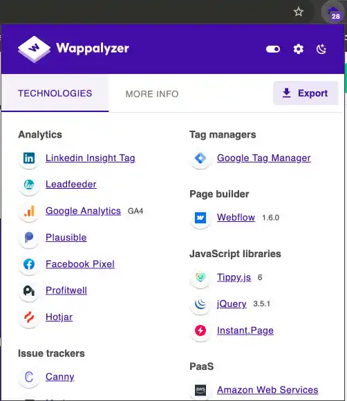 wappalyzer-extension