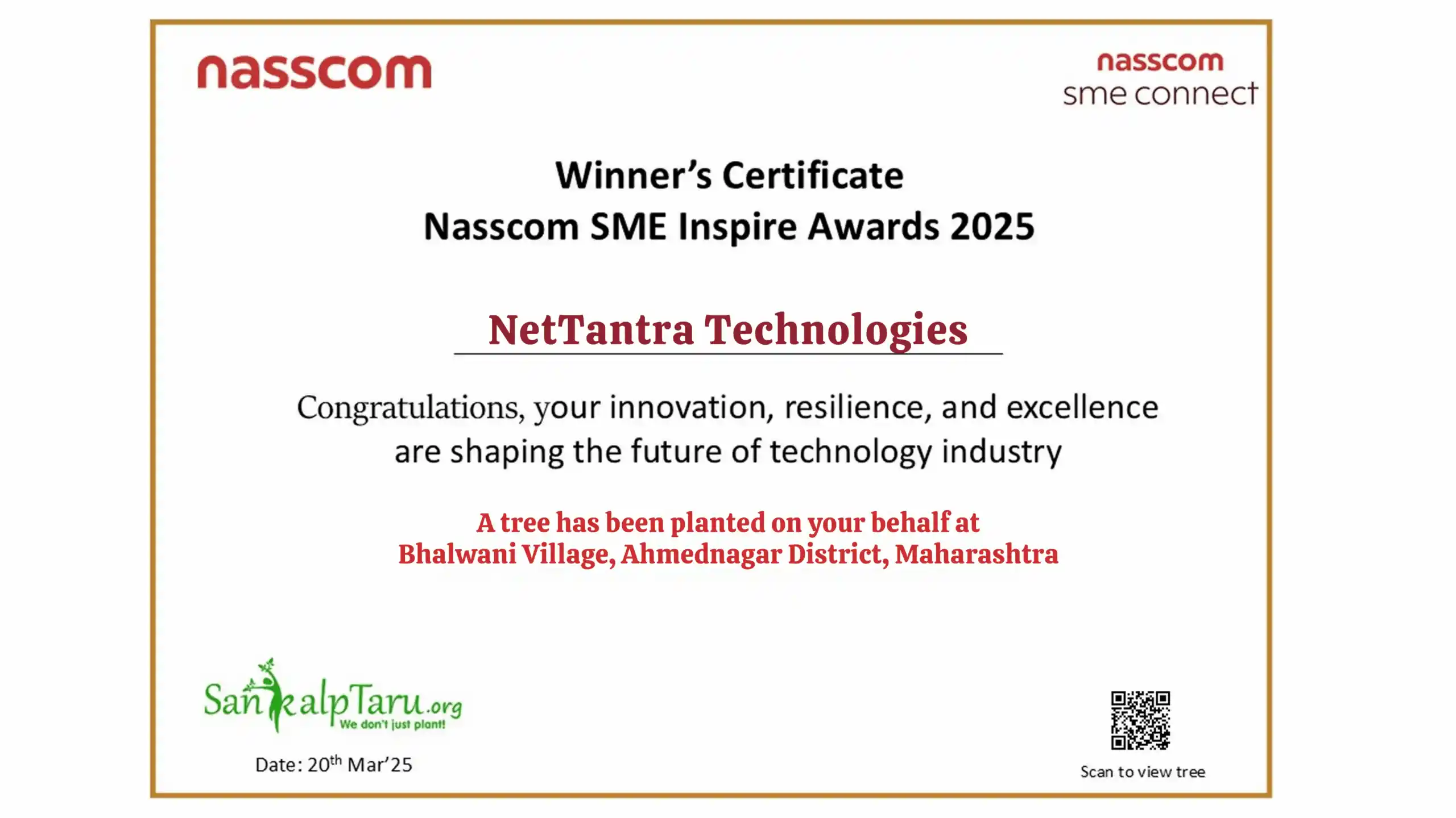 NASSCOM SME Inspire Awards 2025