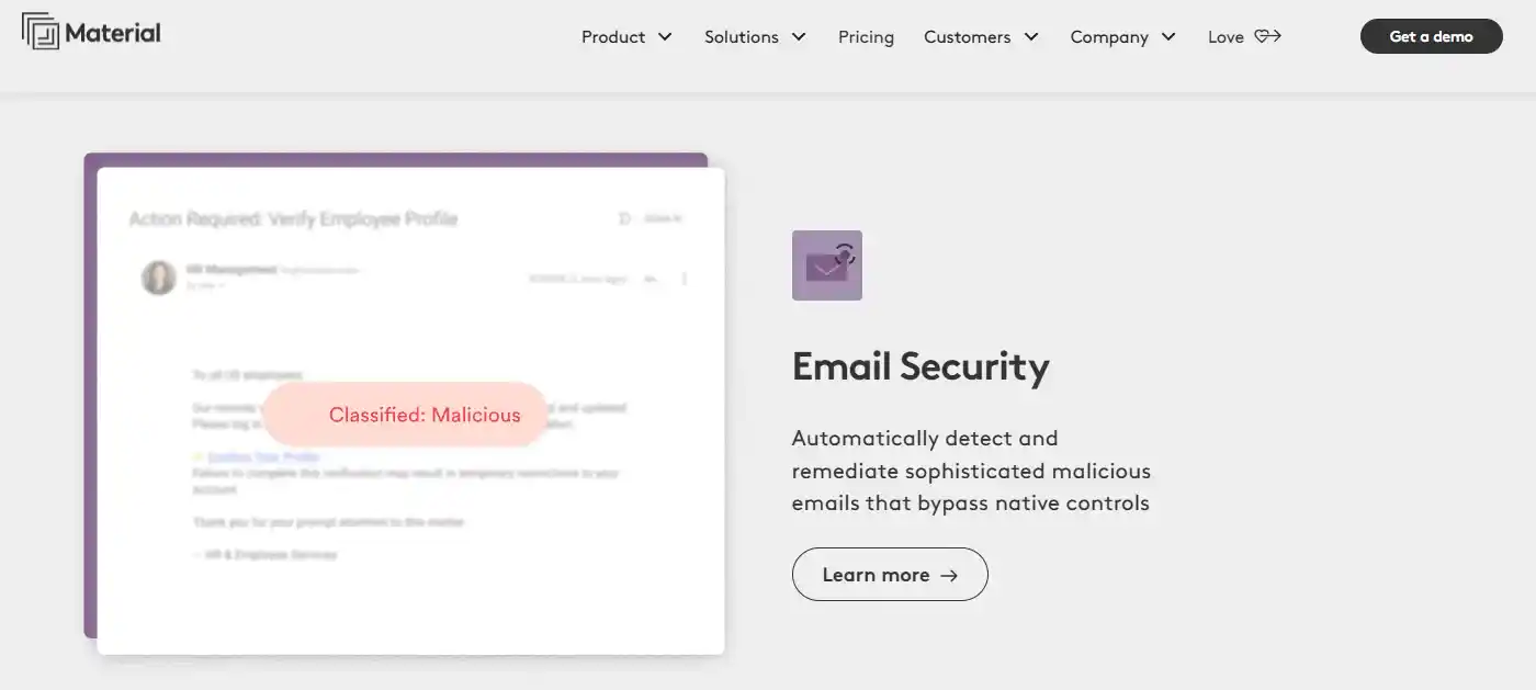 Material Security: Email Security Tools