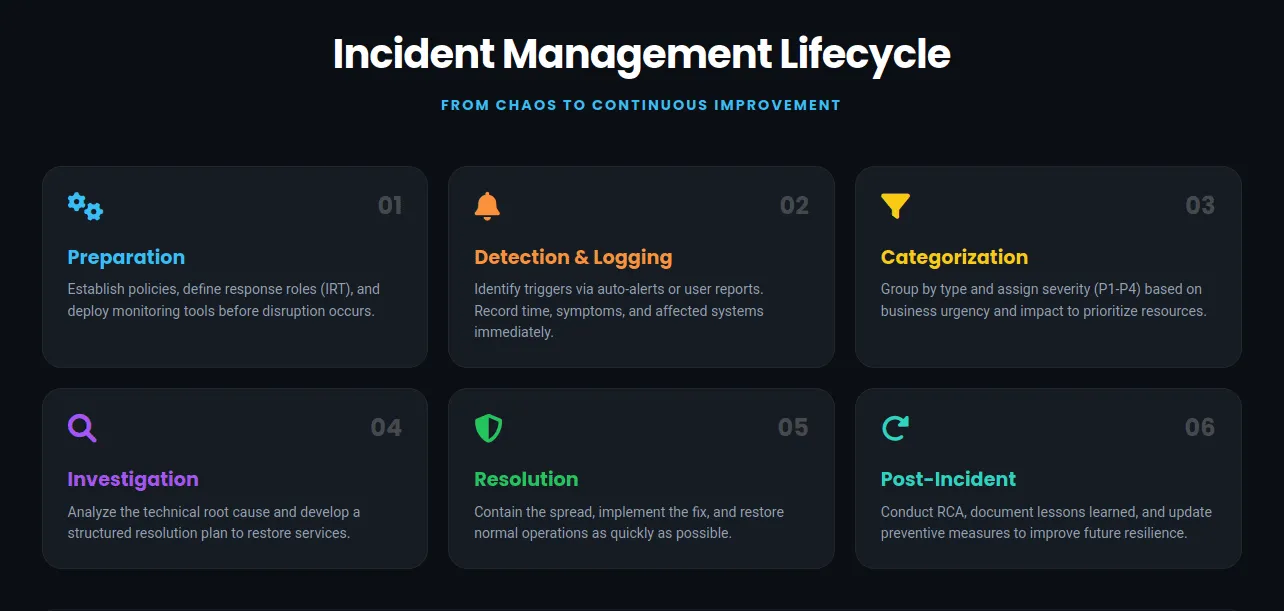 The Incident Management Process Lifecycle