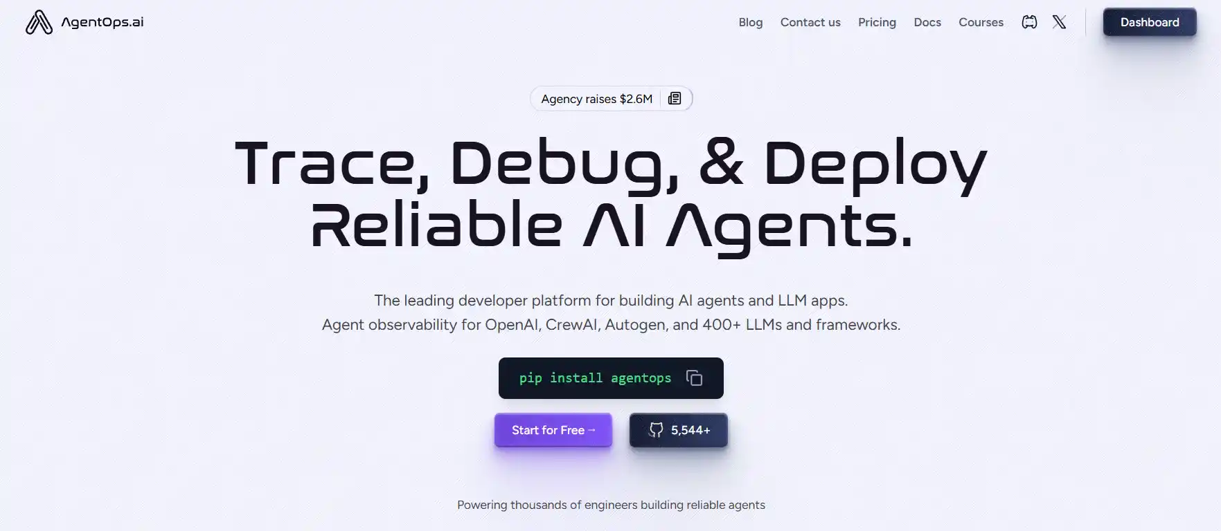 AgentOps: AI agent management tool